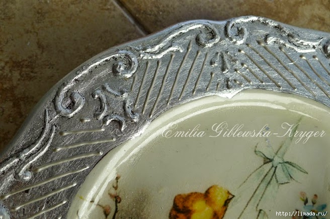 Lenyűgöző húsvéti porcelán hatású tál és tojás készítése dekupázs technikával17