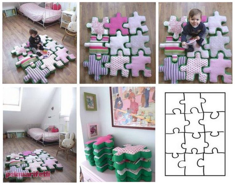 kirakós puzzle párnák gyerekszobába padlóra