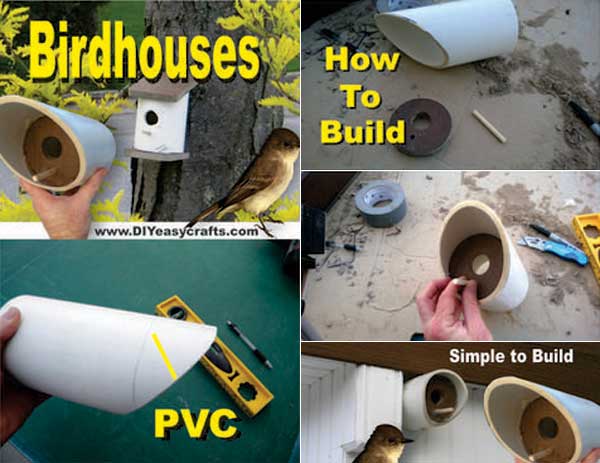 12. Használj PVC csövet a kerti madárlak építéséhez