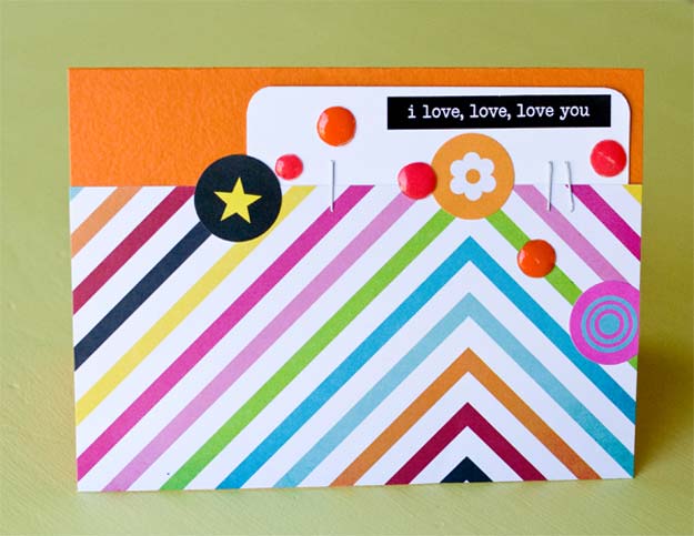 22. DIY Zománcfoltok egy üdvözlőkártyán