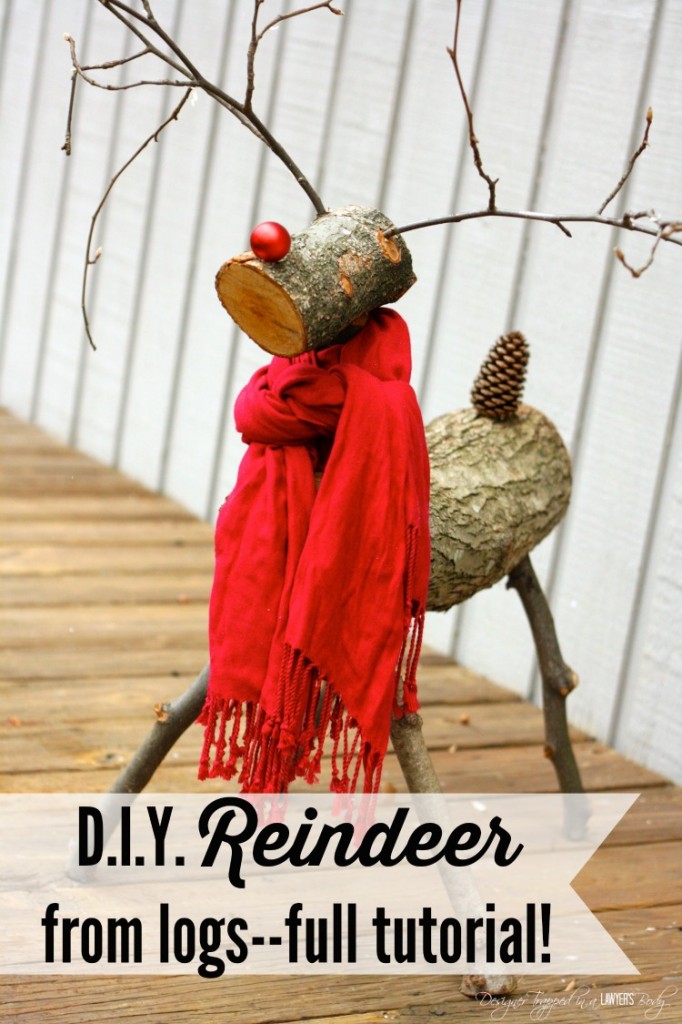 4. DIY karácsonyi szarvas rönkökből